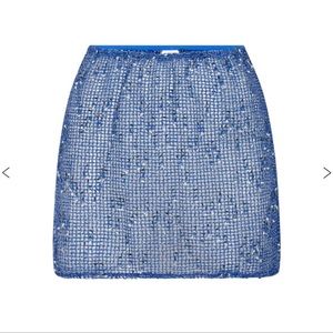 With Jean Blue Mini Skirt NWT